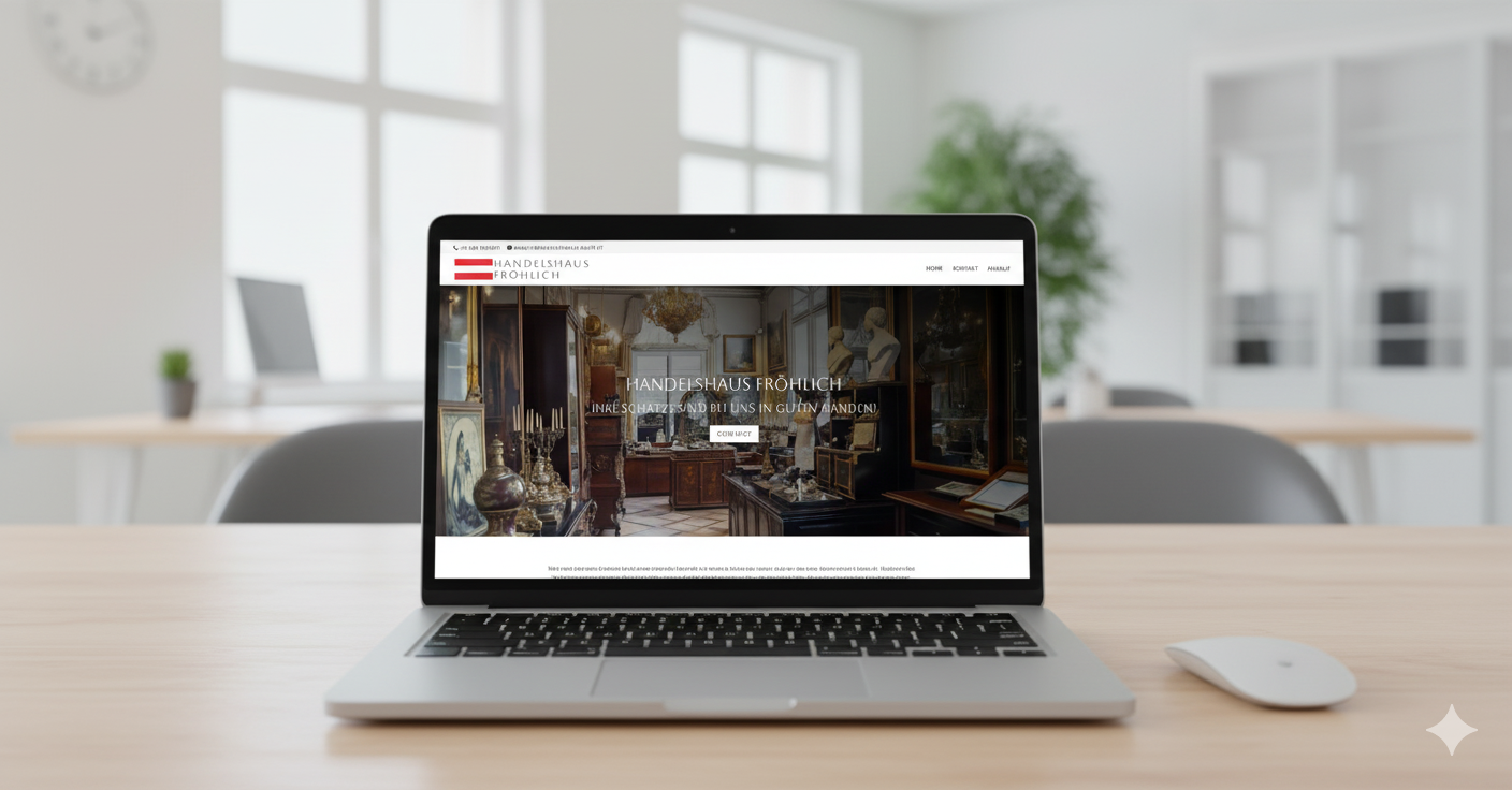 Handelshaus Fröhlich – Webseite Mockup