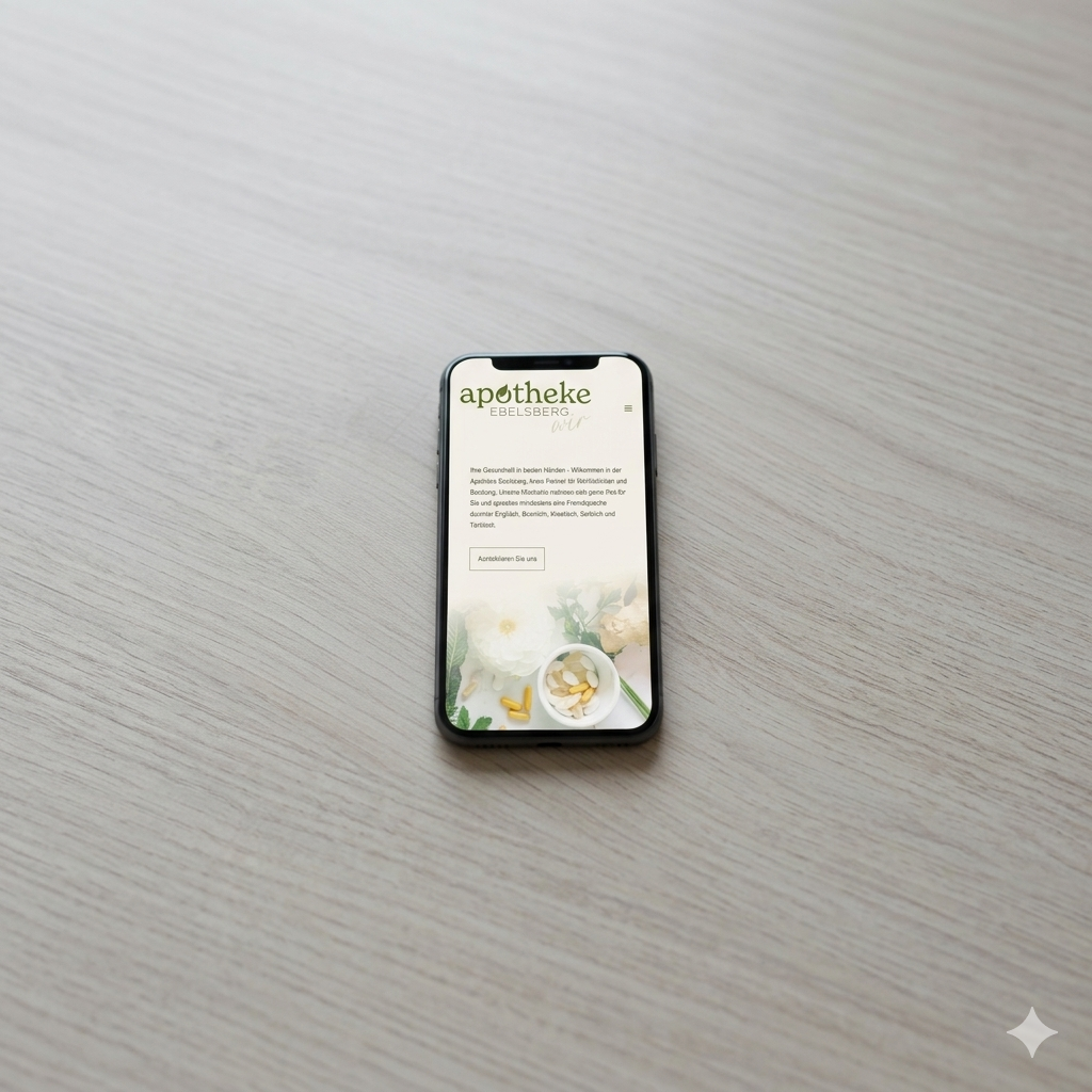 Apotheke Ebelsberg – Webseite Mockup